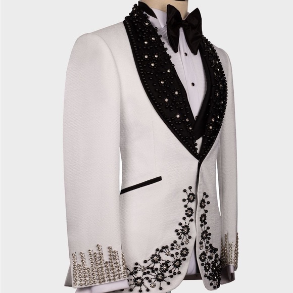 Suits & Blazers | Mens White Black Tuxedo | Poshmark
